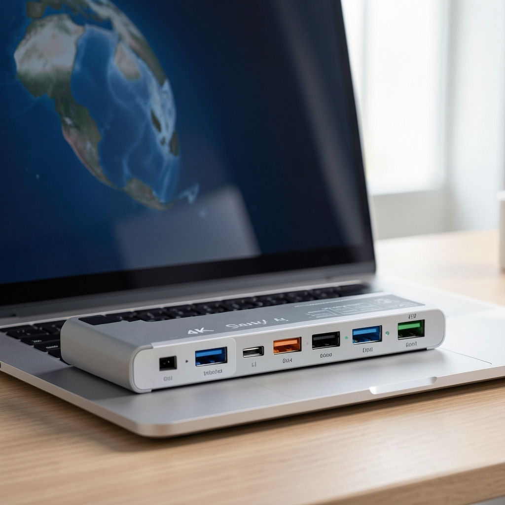 Docking station USB-C multifuncțional pentru laptop cu 12 porturi, suport 4K dual monitor, Ethernet Gigabit și încărcare rapidă 100W