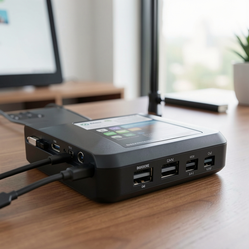 Docking station USB-C OfficePrime cu 12 porturi și suport 4K