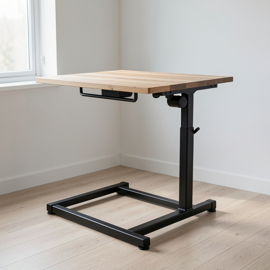 Birou reglabil pe înălțime FlexiSpot E7 cu blat din lemn de nuc, cadru dual motor oțel negru, înălțime 60-125cm, capacitate 125kg