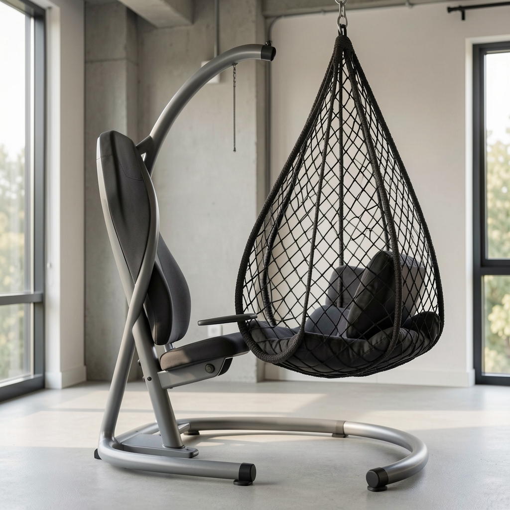 Herman Miller Aeron vedere laterală care arată spătarul curbat PostureFit SL și șezutul suspendat din plasă